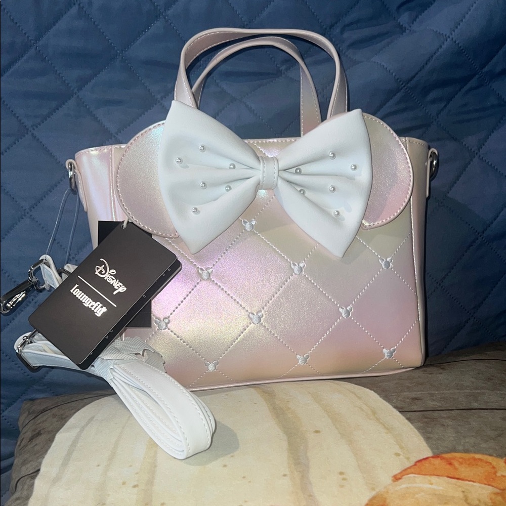 Loungefly Disney Minnie Mouse Pink Pearl Mini Satchel Bag